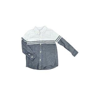 Janie And Jack Chambray Mix Button Up Shirt